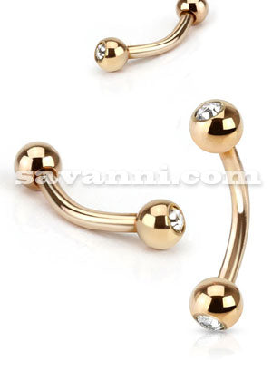 1.2mm Banaani Rose Gold Strass