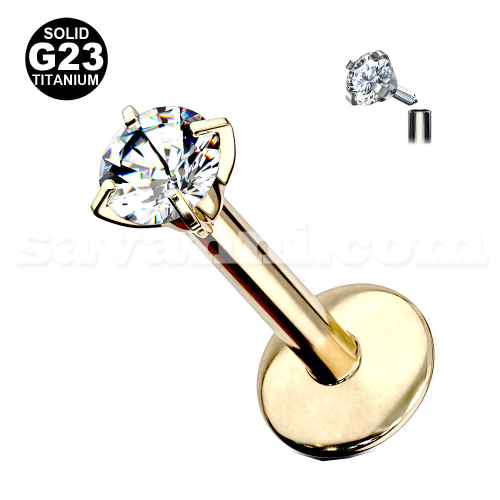 Labret titaani kullattu