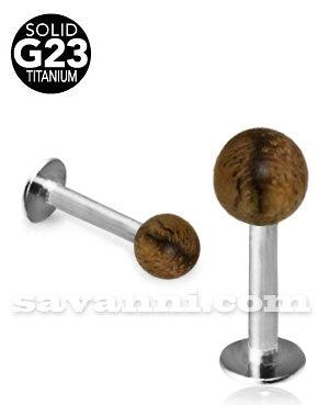 Titaani labret puinen pallo