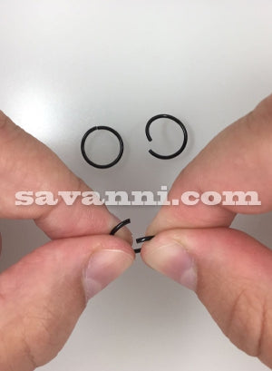 1.2mm Musta Sileä Rengas