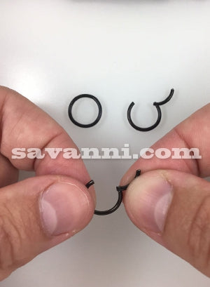 1.0mm Musta Segmenttirengas Clicker