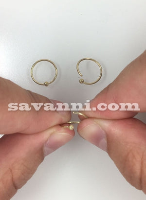 1.0mm Ohut Kullanvärinen Rengas Kiinteä Pallo