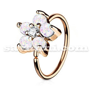 0.8mm Lävistysrengas Opal Flower
