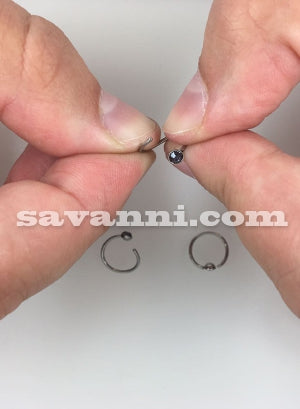 Rengas Kirurginteräs Värikäs Strassikivi