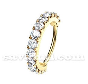 Lävistysrengas Zircon Line Gold / Rose Gold