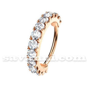 Lävistysrengas Zircon Line Gold / Rose Gold