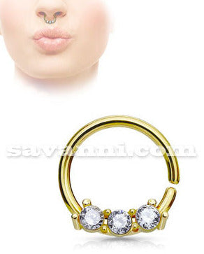 1.0mm Lävistysrengas Zircon Trinity