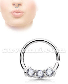 1.0mm Lävistysrengas Zircon Trinity