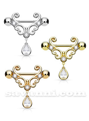 Nännikoru Filigree Heart With Tear Drop