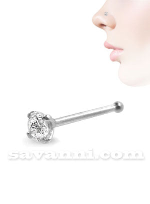 nose piercing silevr zircon