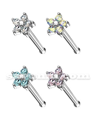 Nenäkoru Suora Värikäs Zircon Kukka Pallotaustalla