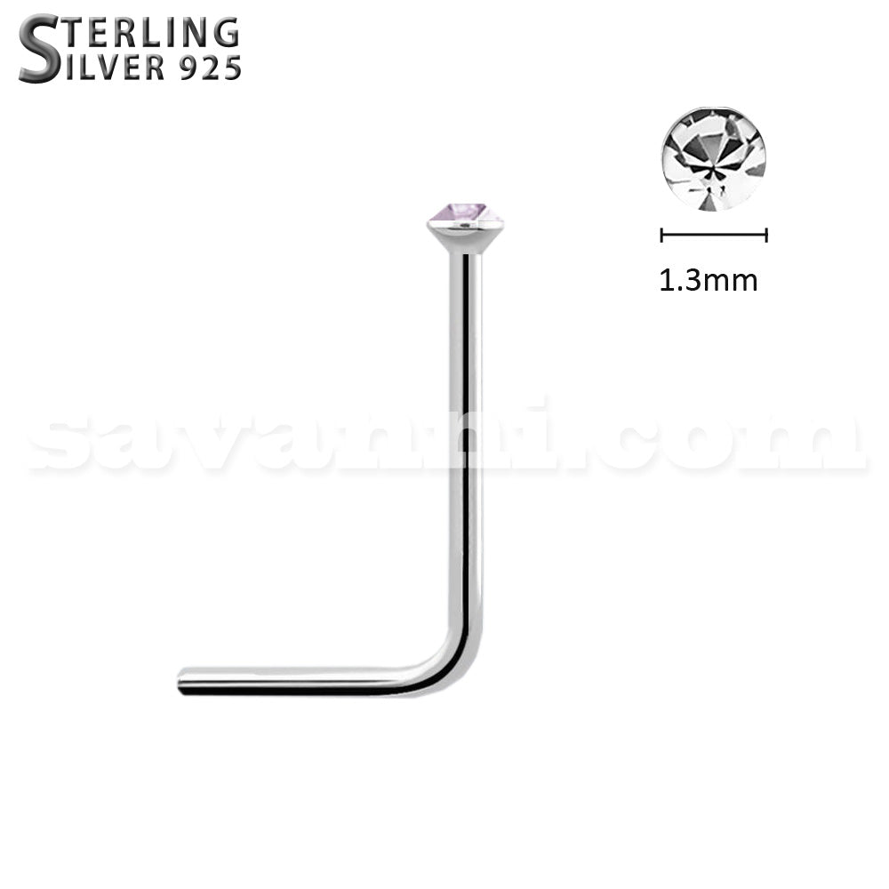 Taivutettava hopeinen nenäkoru