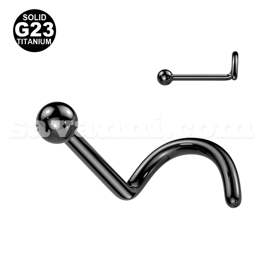 Titaani Nenäkoru Musta Pallo