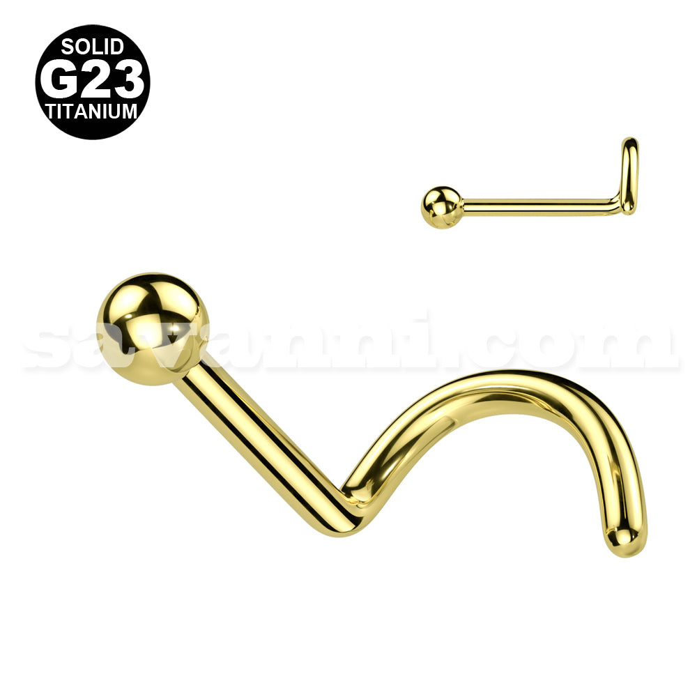 Kullanvärinen titaaninen nenäkoru