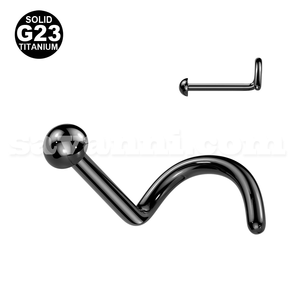 Titaani Nenäkoru Musta Flat Top