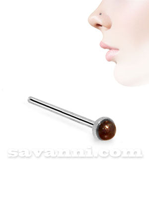 Nenäkoru Suora Hopea Värikäs Helmi