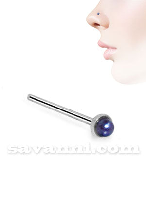 Nenäkoru Suora Hopea Värikäs Helmi