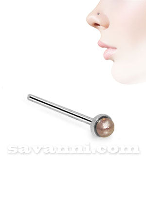 Nenäkoru Suora Hopea Värikäs Helmi