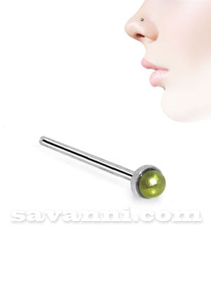 Nenäkoru Suora Hopea Värikäs Helmi