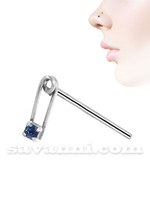 Nenäkoru Suora Hopea Hakaneula