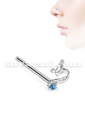 Nenäkoru Suora Hopea Serpentiini