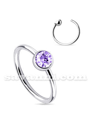 Rengas Kirurginteräs Värikäs Strassikivi