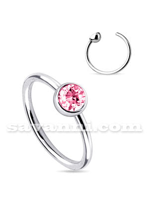 Rengas Kirurginteräs Värikäs Strassikivi