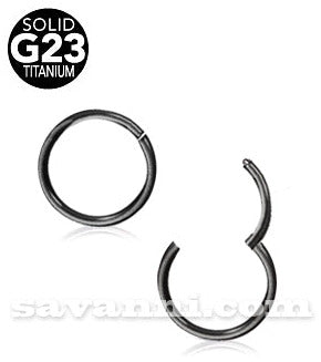 1.6mm Musta Segmenttirengas Clicker Titaani