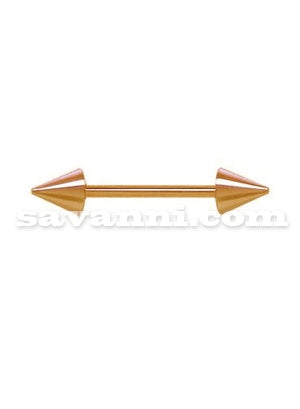 1.6mm Barbell Tappi Piikeillä Rose Gold