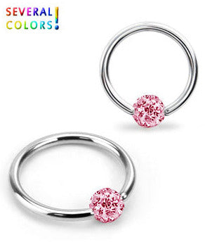 1.2mm BCR-Rengas Crystal Pallo 5mm
