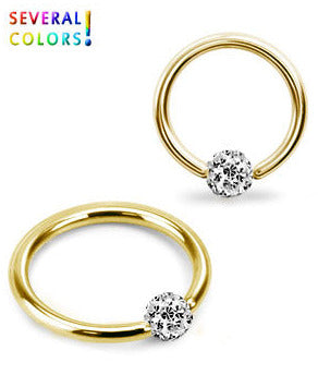 1.6mm Kullanvärinen Rengas Crystal Pallo 4mm