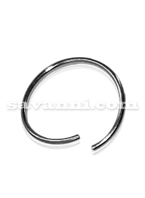 1.0mm Musta Sileä Rengas