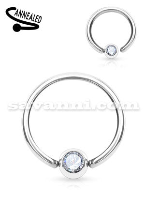 1.0mm Ohut Rengas Kiinteä Pallo Strass