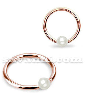 1.2mm BCR-Rengas Rose Gold Helmi