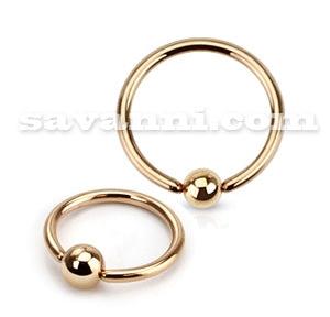 0.8mm Ohut BCR-rengas Rose Gold