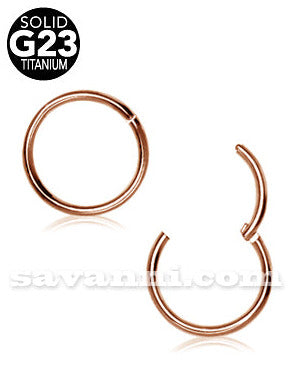 1.2mm Segmenttirengas Clicker Titaani Rose Gold
