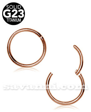 1.6mm Segmenttirengas Clicker Titaani Rose Gold