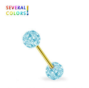 Kullanvärinen crystal barbell