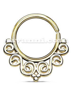 1.2mm Lävistysrengas Tribal Swirls