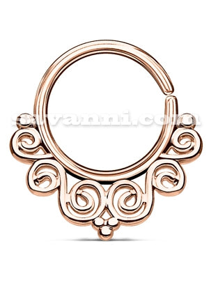 1.2mm Lävistysrengas Tribal Swirls