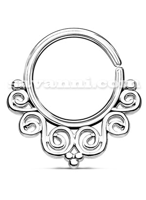 1.2mm Lävistysrengas Tribal Swirls
