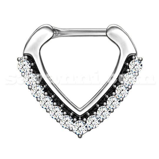 1.2mm Septum Clicker Chevron Gem