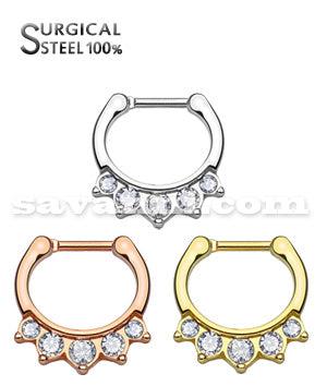 Septum ring princess cut