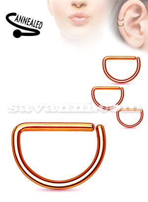 1.2mm Puolikas Lävistysrengas Rose Gold