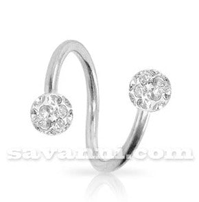 1.2mm Spiraali Crystal Pallot 3mm