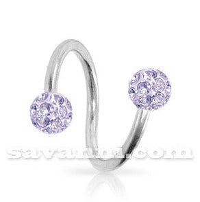 1.2mm Spiraali Crystal Pallot 3mm