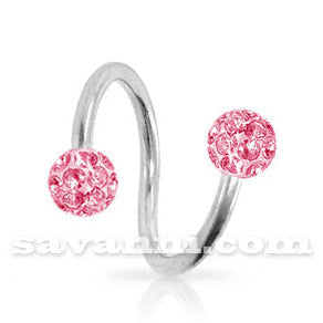 1.2mm Spiraali Crystal Pallot 3mm