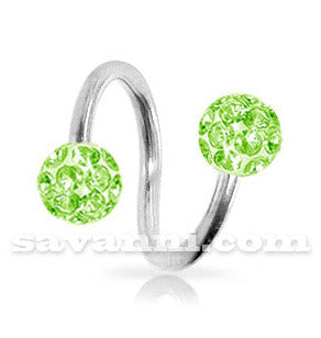 1.6mm Spiraali Crystal Pallot 6mm