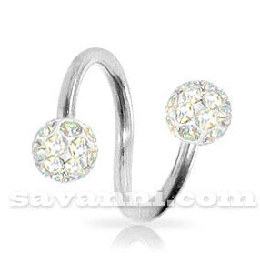 1.6mm Spiraali Crystal Pallot 5mm