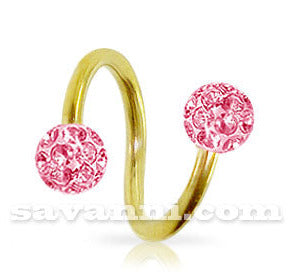 1.6mm Kullanvärinen Spiraali Crystal Pallot 5mm